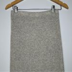 8 by YOOX Grey Wool Ribbed Midi Skirt Size XS Gray Photo 5