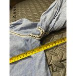 ZARA Tribal Embroidered Chambray Peasant top Linen Blue Long sleeve XS SOLD OUT Photo 10