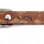 Vintage Navasota Western Leather Belt Moose Buckle Star Canoe Conchos Size M USA Brown Photo 12