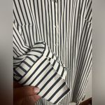 H&M  Navy and White Striped Shirt Dress Photo 1