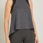 Pink Rose Y2K Vintage Muscle Tank Top Small Faux Leather Trim High Low Flowy Athleisure Photo 0