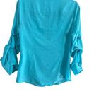 MICHAEL Michael Kors Blue Button Down Shirt Size M Photo 2