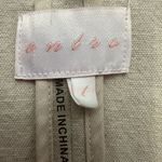 Entro Linen Blazer Size Large Short Sleeve Beige Tunic Length Jacket Photo 2