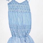 J.Crew NEW  Cotton Tiered Blue Micro Floral Flower Print Pattern Maxi Dress S Photo 0