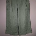 Anthropologie Avec Les Filles Green Floral Wide Leg Cargo Pants Womens Large Photo 5