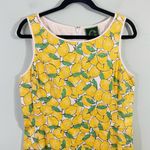 C Wonder Women's Lemon Print Textured Sleeveless Sheath Dress Size 12 Photo 1
