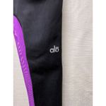 Alo Yoga Women Black Purple Mesh Leggings XS Athletic Gym Workout Photo 2