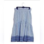 NEW Tuckernuck Blue Striped eyelet Cinzia Skirt with Embroidered Hem size M Size M Photo 1