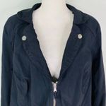 Avenue  Jacket 26/28 Black Stretch Full Zip Up Collared New Photo 2