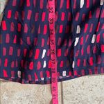Anthropologie 11.1 Tylho Brynn Dress Navy Red Abstract Tile Print Photo 15