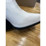 Stella McCartney Riding Boot Women's 9.5 White Leather Mid-Calf Square Toe S51 Photo 2