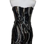 Dress the Population Leanne Sequin Sweetheart Bodycon Dress Black Multi Size S Photo 2