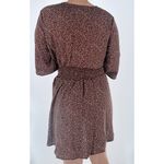 SheIn Women's Polka Dot Brown Short Sleeve V-neckline Dress Size Medium Photo 1