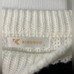 KIRUNDO Women Cute Striped Contrast Color Sweater White Photo 2