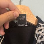 Citron Black Bamboo Button Up Blouse‎ with White Embroidery XS Petite Boho Coast Size undefined Photo 10