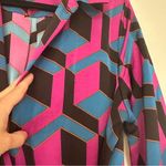 House of Harlow 1960 Printed Satin Wrap Dress Size Large Womens Blue Photo 10