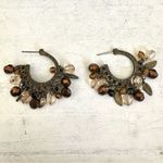 Chico's Chico’s beaded Zella hoop earrings NWT Photo 1