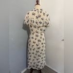 Sweet Salt Women Floral Homestead Classic Vintage Cream Lined Midi Dress Size 12 Green Photo 9