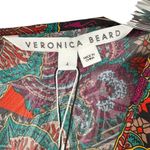 Veronica Beard NWT Simmons Paisley Floral Silk Blend Top Flame Red Multi Size 4 Photo 6