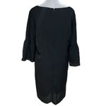 Belongsci Black 3/4 Bell Sleeve V-Neck Above the Knee Shift Dress Size Small Photo 6