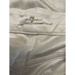 7 For All Mankind Size 28 Cream Soft Pants Metallic 5 Pocket Photo 4