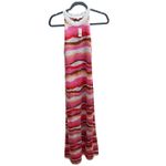 Loft NEW Midi Dress Women XS Pink Stripes Halter Knit Boho Retro Y2K Resort Core Photo 4