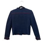 Boden Sienna Navy Blue Red Tweed Boucle Academia Jacket Blazer Sz 4 Womenb Photo 3