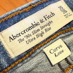 Abercrombie & Fitch Curve Love 90’s Straight Ultra High Rise Denim Jeans 20 Photo 1