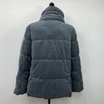 Isaac Mizrahi Velvet Puffer Jacket Gray Soft Coat Size L Photo 5