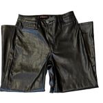 Dollhouse black faux leather cropped wide leg pants women’s size 5/6 Photo 1