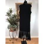 Chico’s Travelers Women’s Black Sleeveless Pullover Dress Size L Ruffle Hem Size L Photo 3