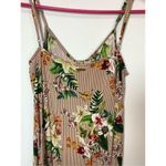 Body Glove Women's Floral Pinstriped Button Down Midi Dress Pink Size Large Photo 6