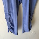 Athleta Pants Womens 8 Blue Jogger Stretch Drawstring Ruched Capri Travel Gym Photo 2