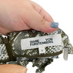Diane Von Furstenberg  Kara Tailored Pencil Skirt Snake Print Green Size 6‎ Photo 8