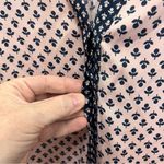 Boden USA Boden Floral Thistle Print Harriet Satin Balloon Sleeve Pink Navy Blouse Size 6 Photo 7