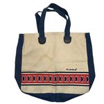 Vintage Carnival Cruise Line The Fun Ship Tote Bag Travel Shoulder Shopping Vaca Tan Photo 0