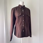 Vintage Y2K Star City Clothing Co. Brown Collared Long Sleeve Button Down Shirt Photo 2