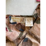 Victoria's Secret Women's  Robe S Beige Burgundy Floral Silk Photo 1