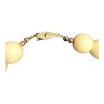 VTG Abalone Inlay Lotus Flower Statement Necklace Pink Blue Mother of Pearl Photo 6