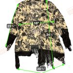 ANGL  Black and Cream Floral Kimono size S Photo 4