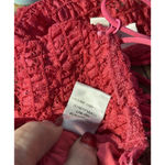 Bralette SZ Sm Crochet Pink Smocking Sweet Generis Cross Back 100% Cotton Boho Photo 8