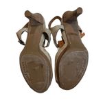 Paul Green Lava T-strap Taupe Suede Ruffle Platform Heels Sandals Photo 14