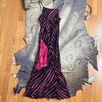 American Vintage Black And Pink Polka Dot Floral Print Dress Photo 4