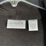 Chico's Blazer Women Medium Black Open Travelers Preppy Neutral Minimal Vintage Photo 4