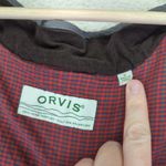 Orvis Sunderland Womens Quilted Vest Gray Medium Full Zip Pockets Plaid Lined Photo 5