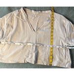 ZARA White Crew Neck Women's Cropped Waffle Knit T-Shirt -- Size L Photo 0