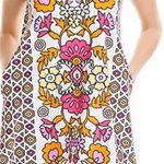 Jude Connally Jacey Floral Damask Paisley Block Bright Geometric Print Dress XS Pink Photo 3