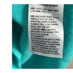 Chico's  Linen Shirt Dress Sz 3 /16 Turquoise Short Sleeve Collared Button Front Photo 6