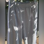 Adidas  Gray Track Pants with White Stripes Sz S Photo 1