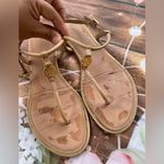 Tory Burch  Tan Sandals with Gold Medallion Photo 1